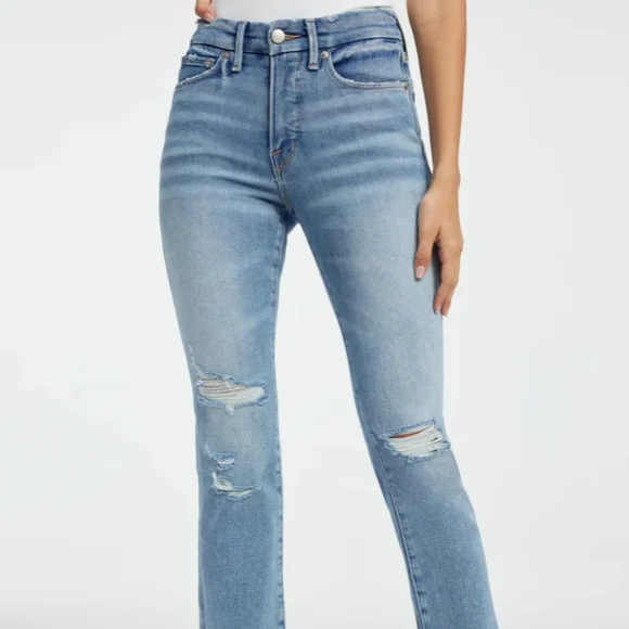 Good American Good Legs Straight Jeans in blue size 6 new with tag - Picture 3 of 17